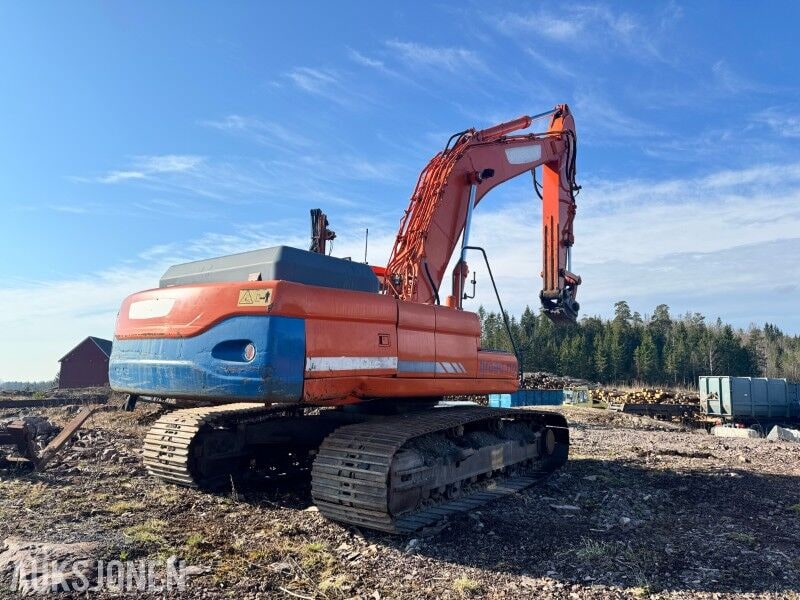 2007 Doosan DX340LC crawler excavator, rear three-quarter view