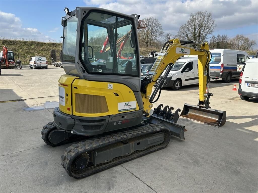 2024 Wacker Neuson EZ26 mini excavator, rear three-quarter view