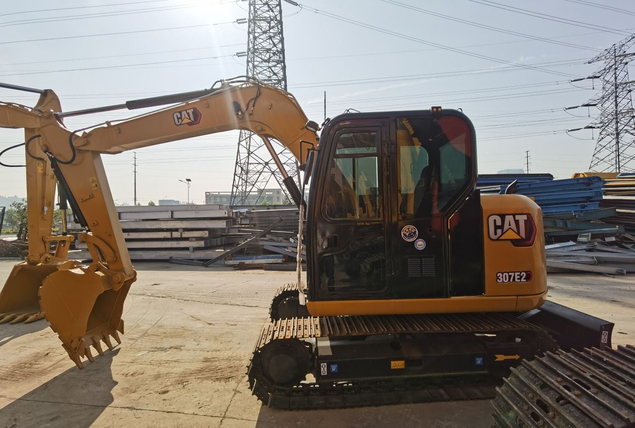 2024 Caterpillar 307E2 mini excavator, side profile view