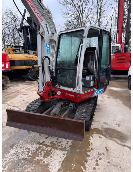 2017 Takeuchi TB240 mini excavator front three-quarter view