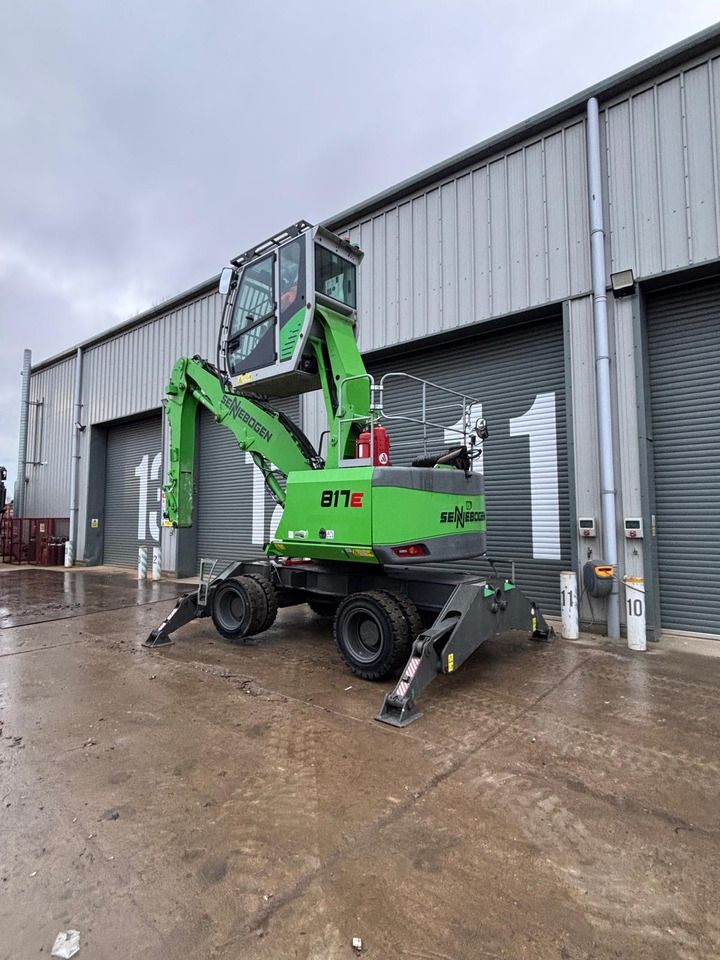 2018 Sennebogen 817E material handler, rear three-quarter view