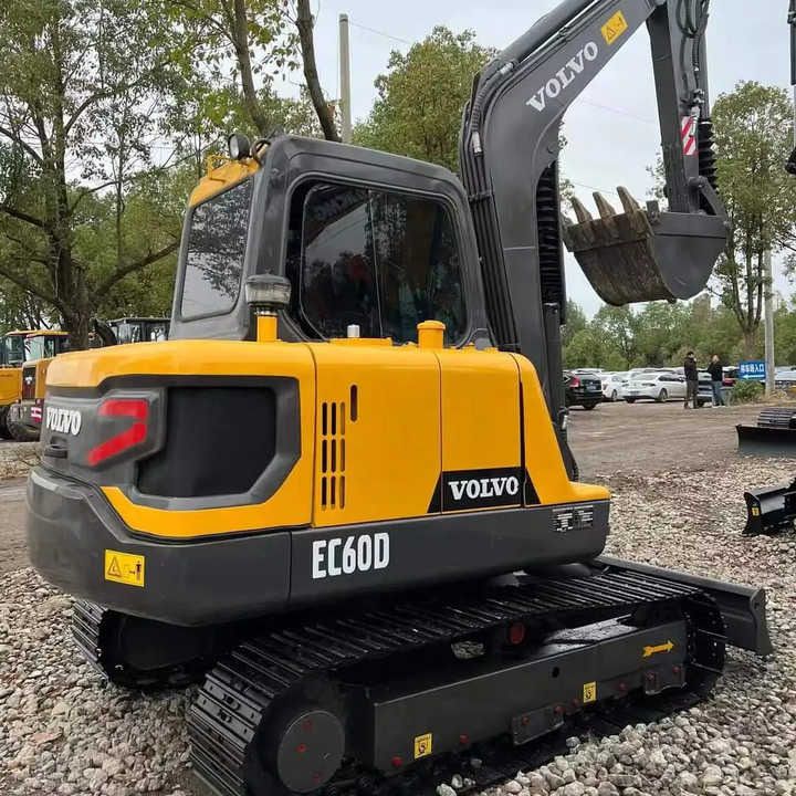 2018 Volvo EC60D mini excavator, rear three-quarter view