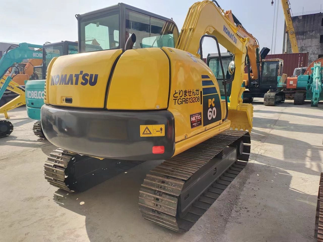 2022 Komatsu PC60-8 mini excavator, rear three-quarter view