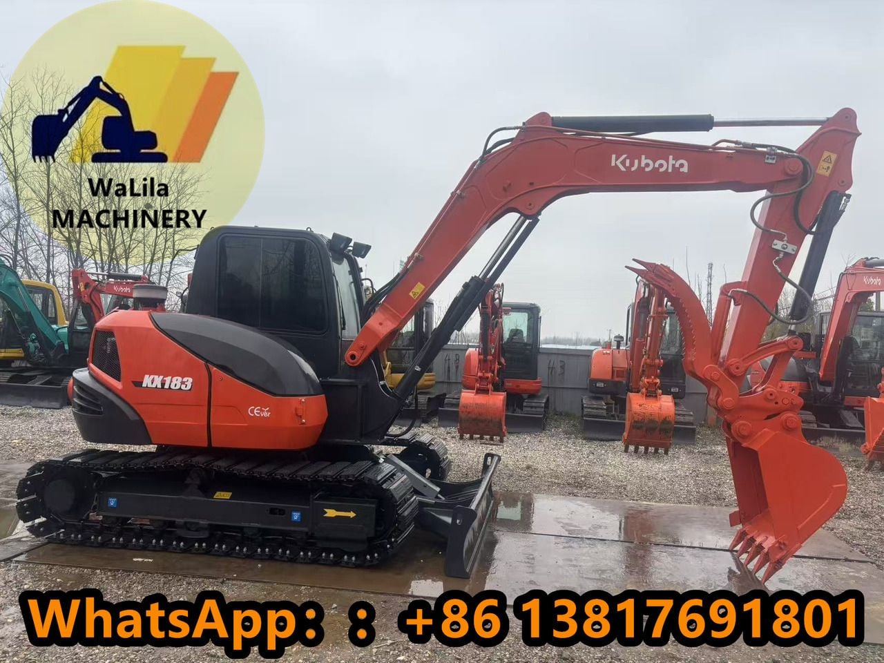 2023 Kubota KX183 mini excavator, side profile view