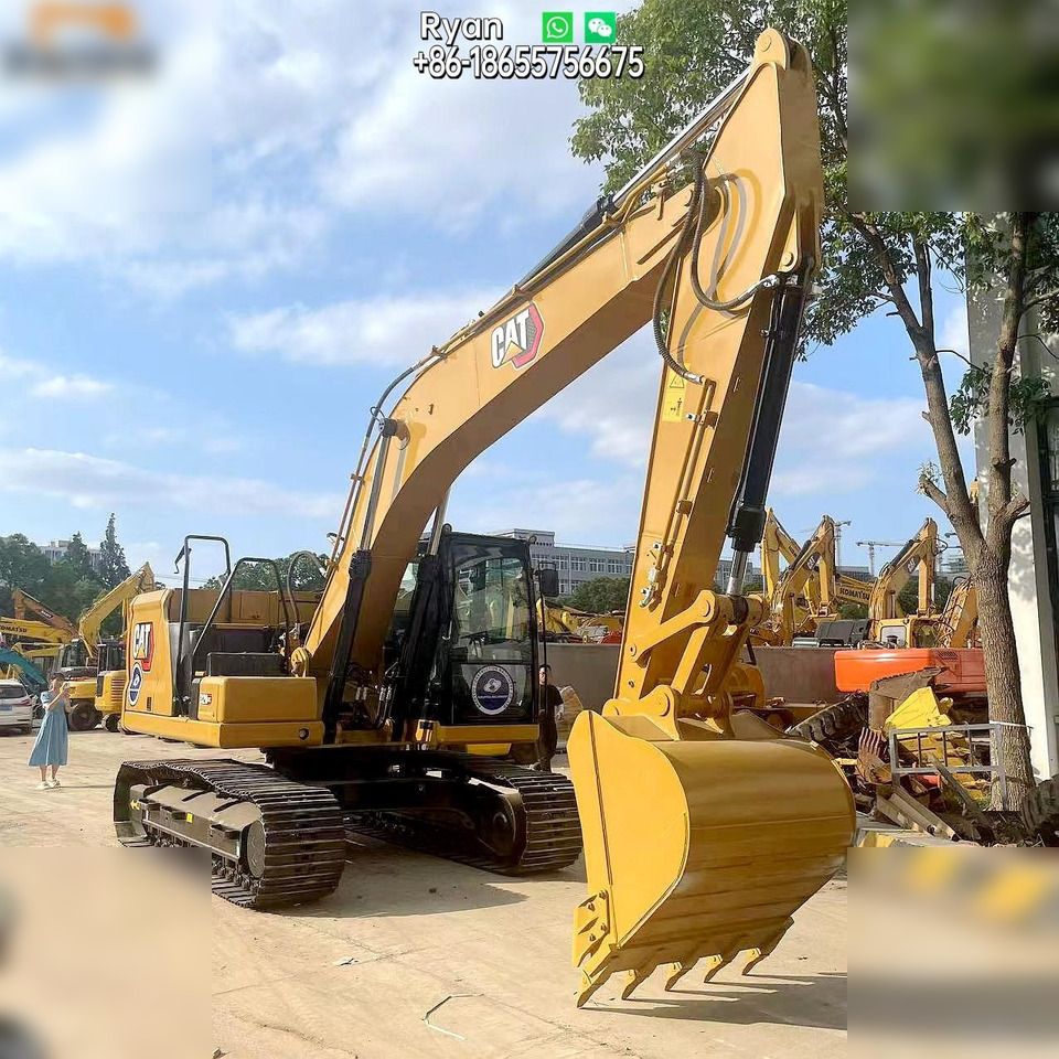 2023 Caterpillar 320GC crawler excavator, front three-quarter view