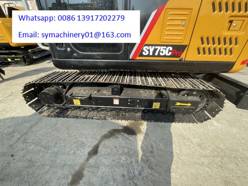 2023 Sany SY75C Pro mini excavator side view of tracks