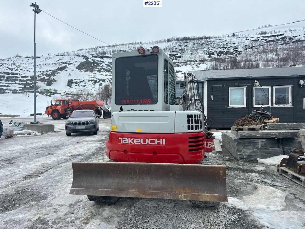 2017 Takeuchi TB153FR mini excavator rear view