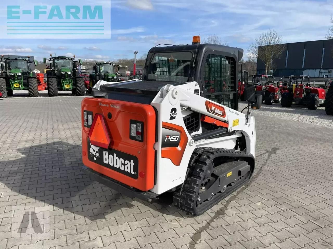 2023 Bobcat T450 E mini excavator, rear three-quarter view 2023 Bobcat T450 E mini excavator, rear three-quarter view