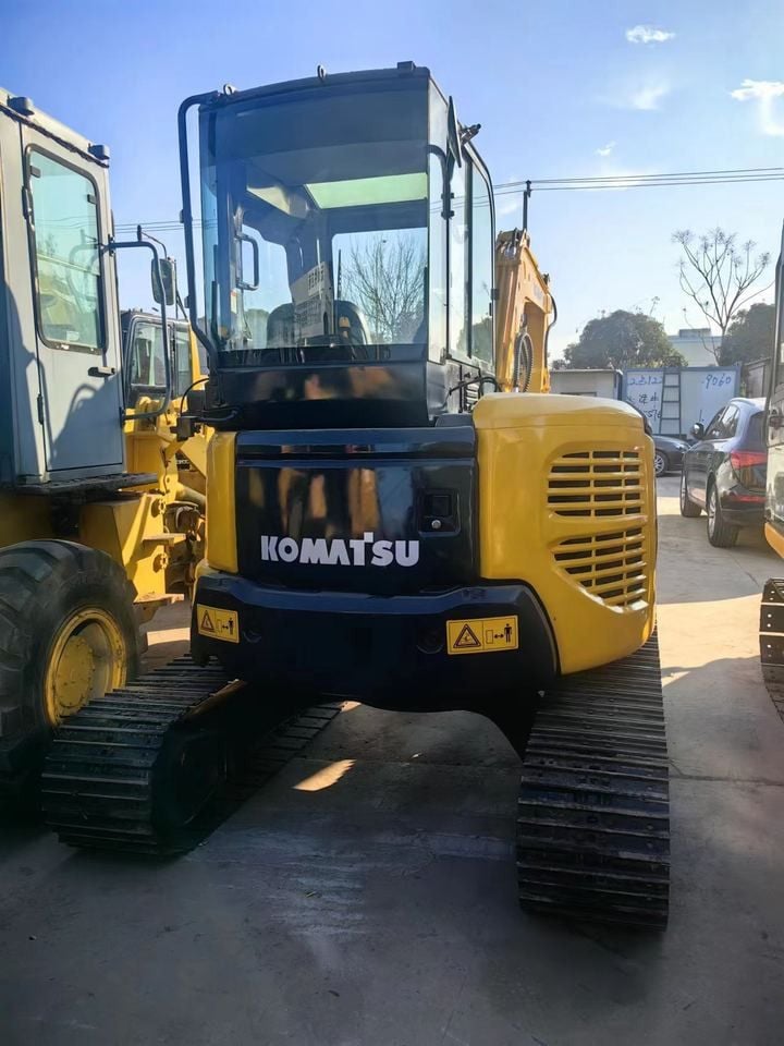 Komatsu PC55MR-5 mini excavator, rear view