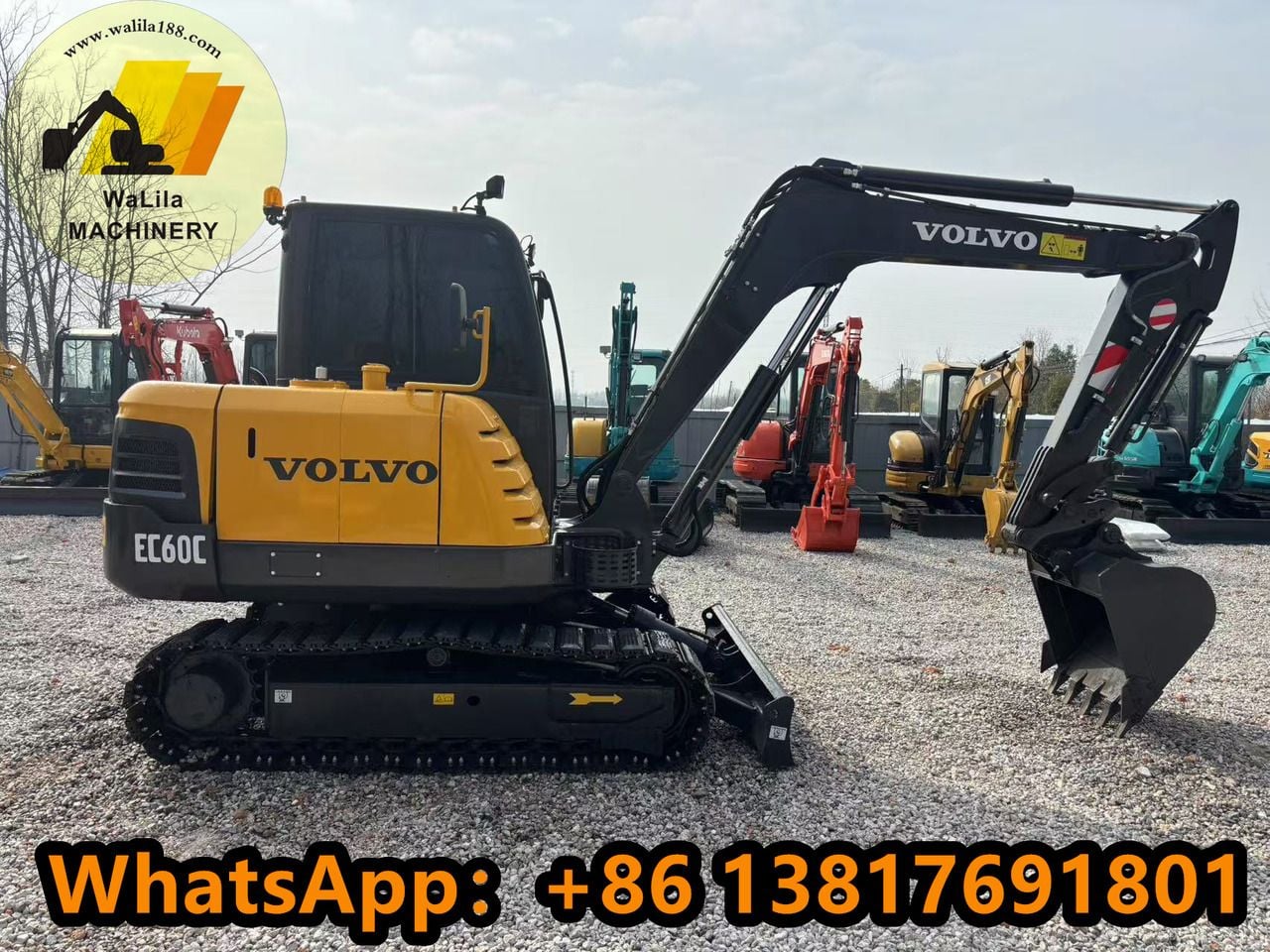 2023 Volvo EC60C mini excavator, side view 2023 Volvo EC60C mini excavator, side view