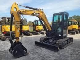 2024 Sany SY50U crawler excavator, front three-quarter view