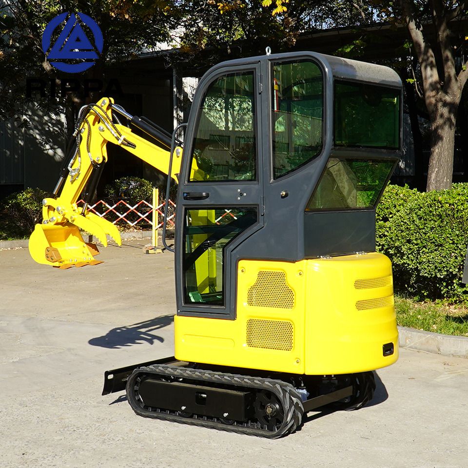 2026 Rippa R327 Mini Excavator with a detailed view of the operator's cab and controls.
