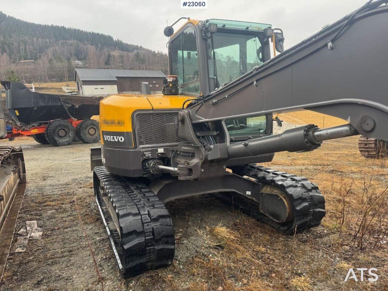 2022 Volvo ECR88D crawler excavator, rear three-quarter view