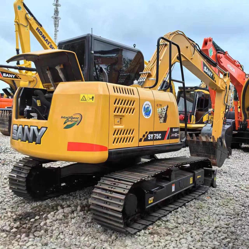 2023 Sany SY75C mini excavator rear three-quarter view 2023 Sany SY75C mini excavator rear three-quarter view
