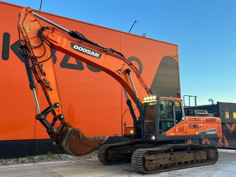 2017 Doosan DX340LC crawler excavator side view
