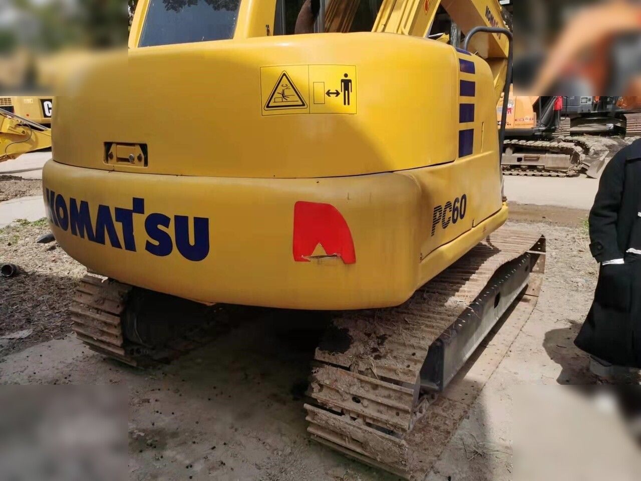 2015 Komatsu PC60-7 crawler excavator rear view