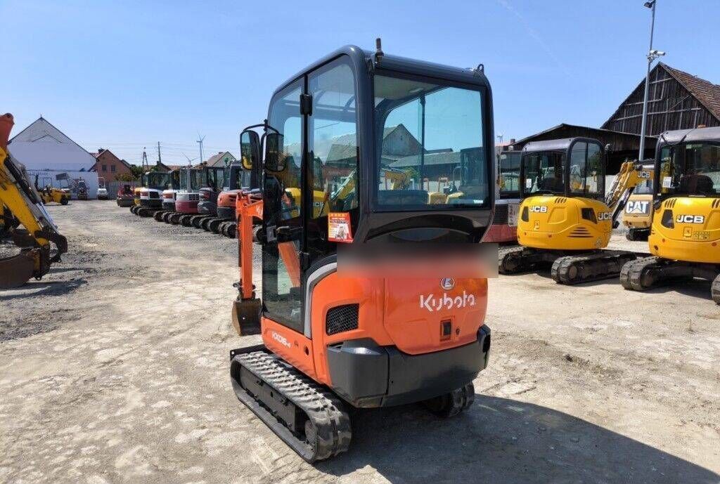 2017 Kubota KX016-4 mini excavator, front three-quarter view
