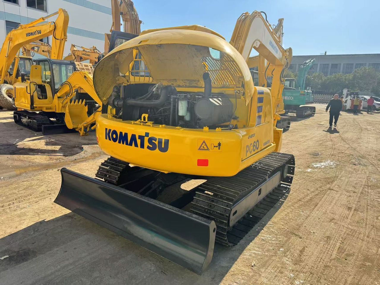 2018 Komatsu PC60-7 crawler excavator rear view