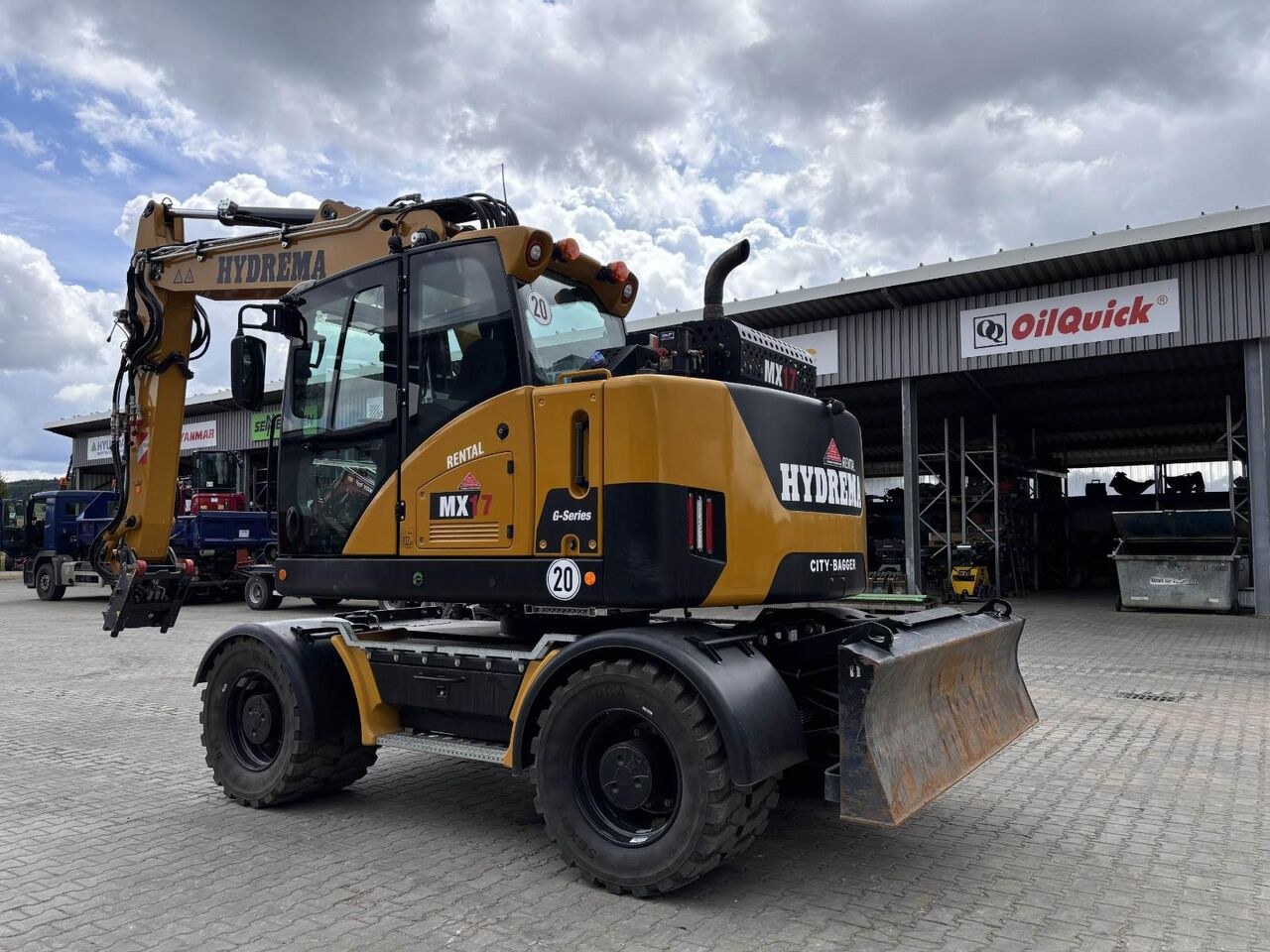 2023 Hydrema MX17G wheel excavator, rear three-quarter view