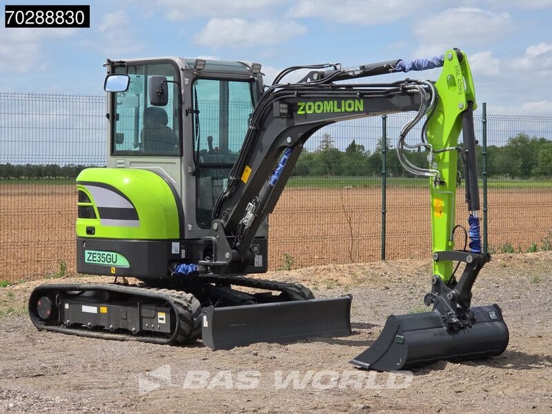 2024 Zoomlion ZE35GU Mini Excavator with the cab and operator station clearly visible.
