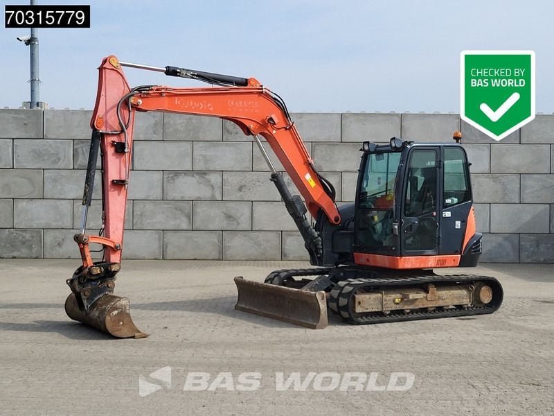 2014 Kubota KX080-4 mini excavator, side view