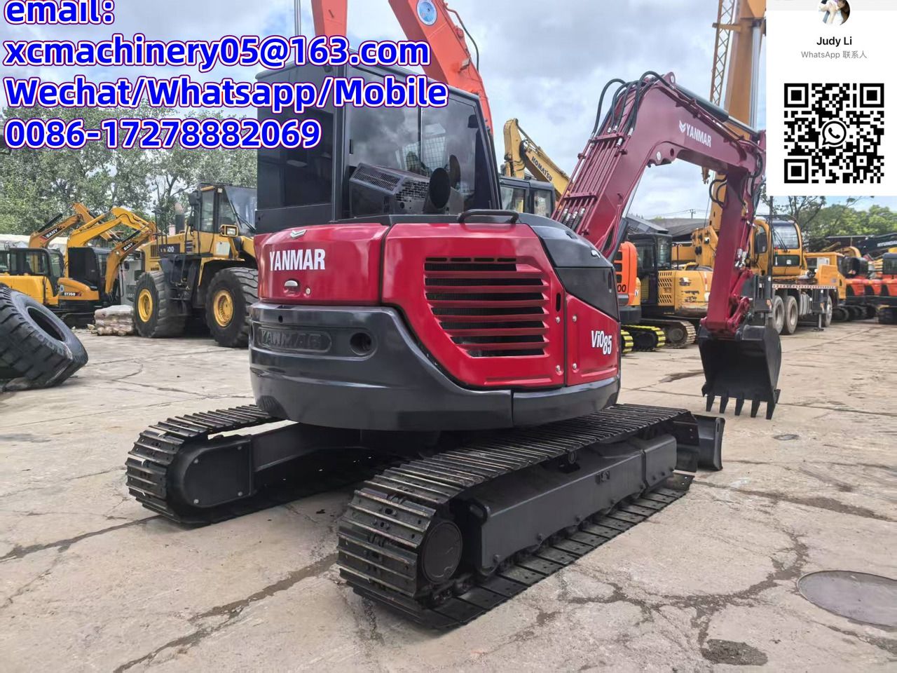 2023 Yanmar VIO85 mini excavator rear three-quarter view