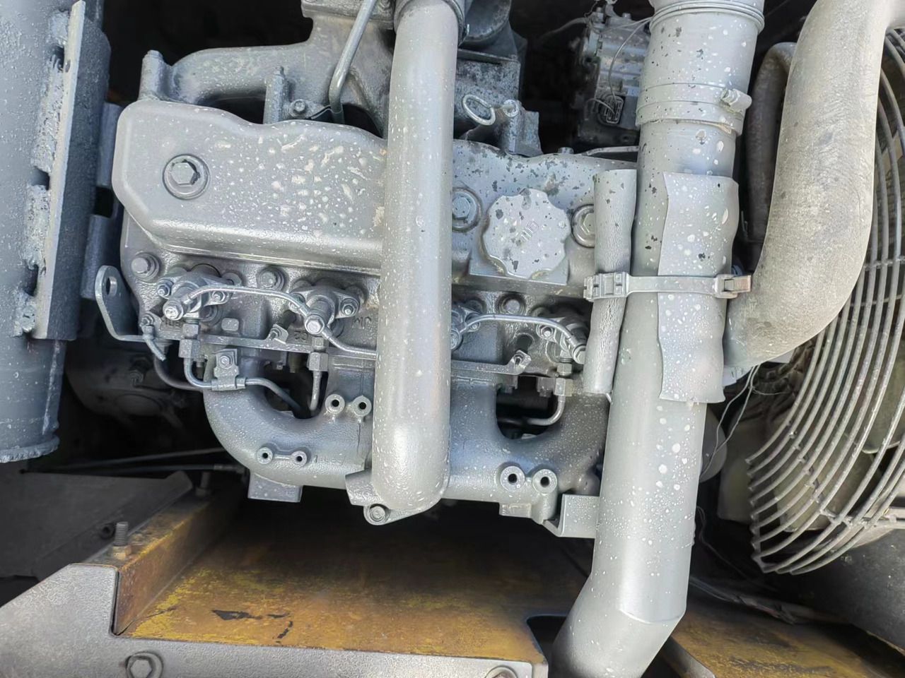 2017 Sany SY135C crawler excavator engine bay detail