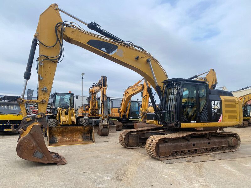 2012 Caterpillar 329E crawler excavator, side view