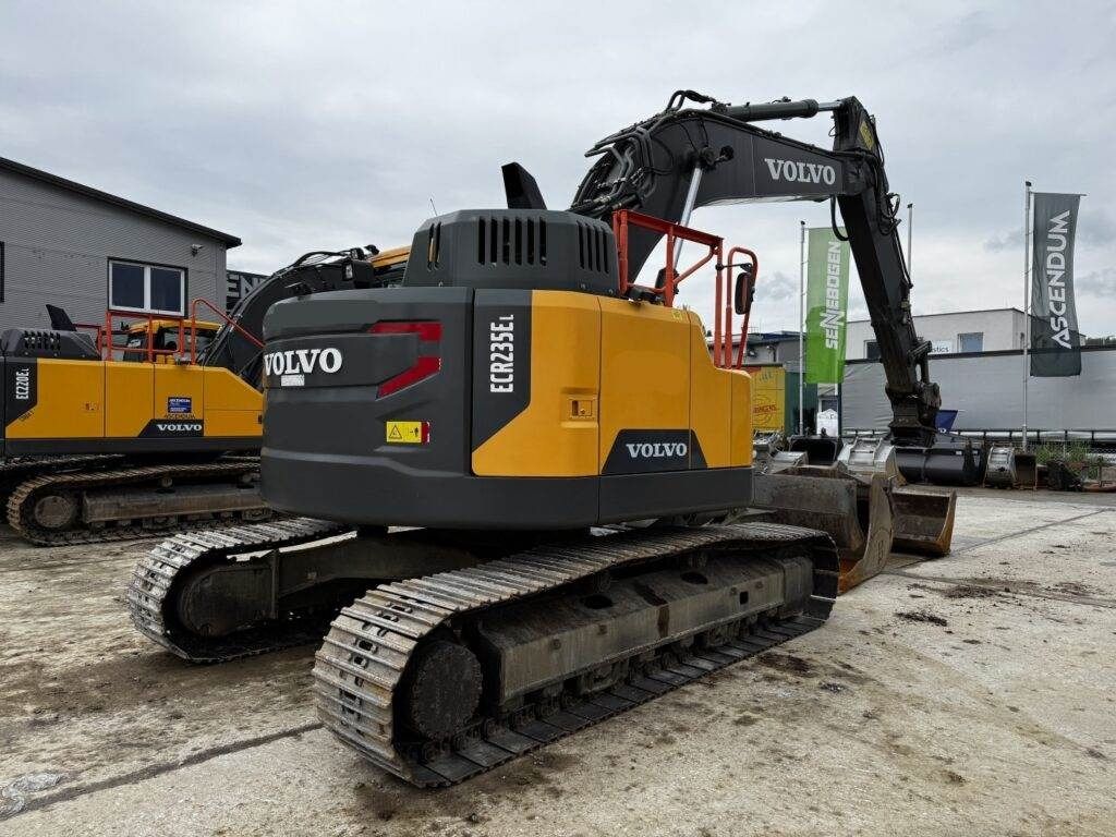 2017 Volvo ECR235EL crawler excavator, rear three-quarter view