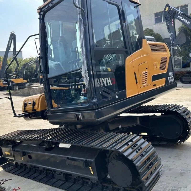 Hyundai HX130 crawler excavator, side view