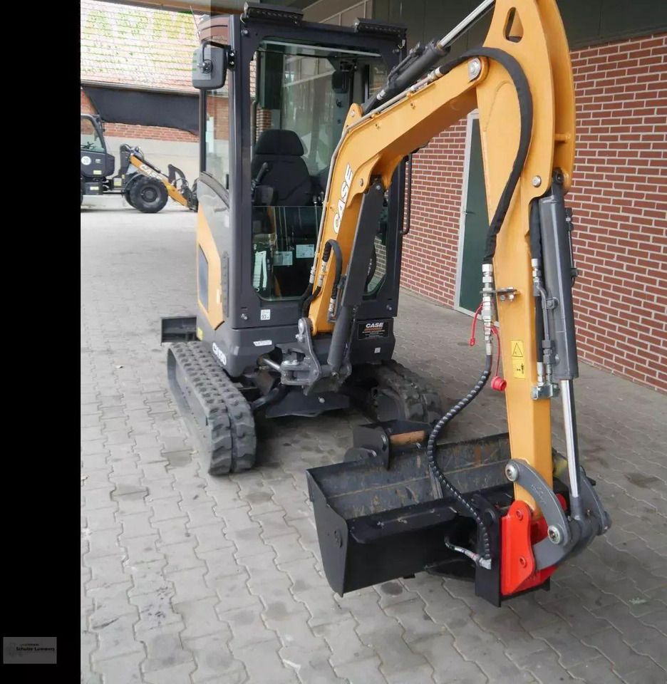 2023 CASE CX19D mini excavator, front three-quarter view