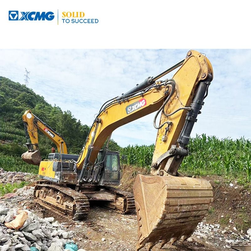 2021 XCMG XE550DK crawler excavator, front three-quarter view