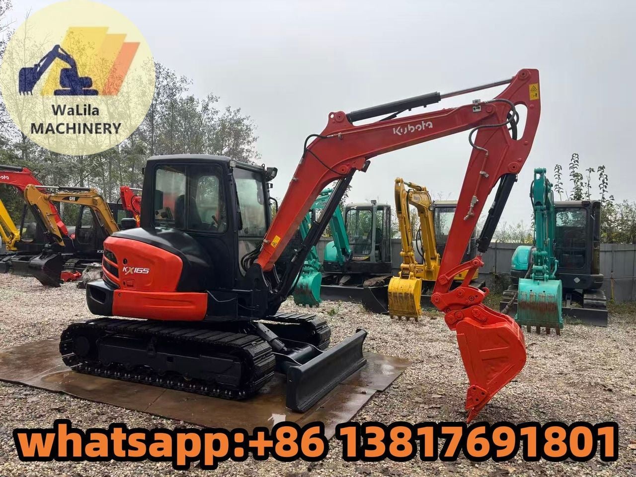 2023 Kubota KX165-5 mini excavator, side view