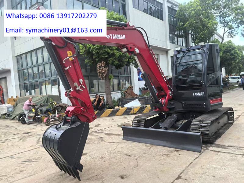 2024 Yanmar VIO85 mini excavator, front three-quarter view