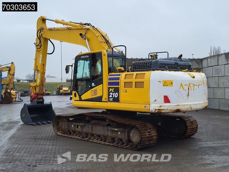 2021 Komatsu PC210LC-11 crawler excavator, rear three-quarter view