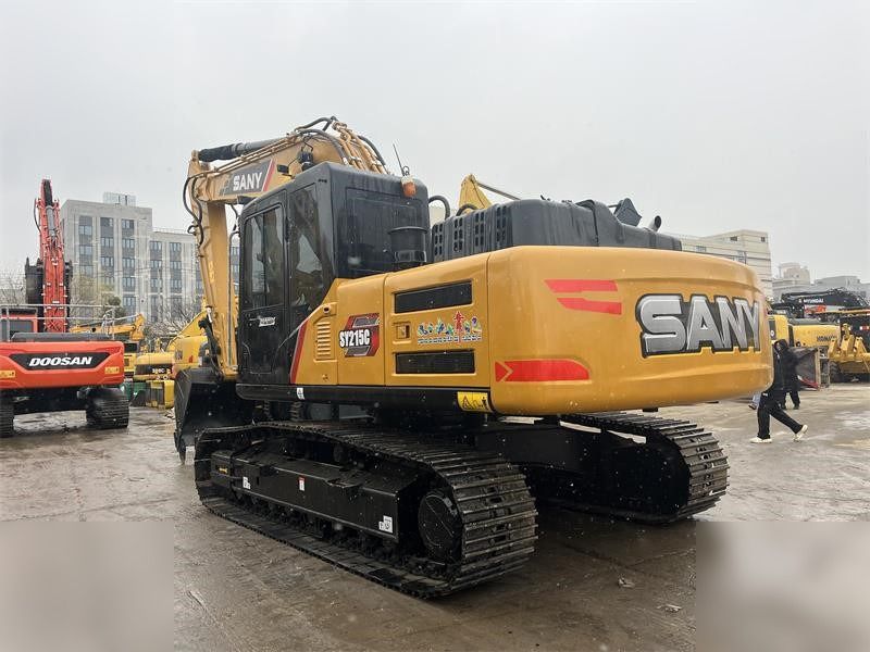 2022 Sany SY215C crawler excavator, rear three-quarter view