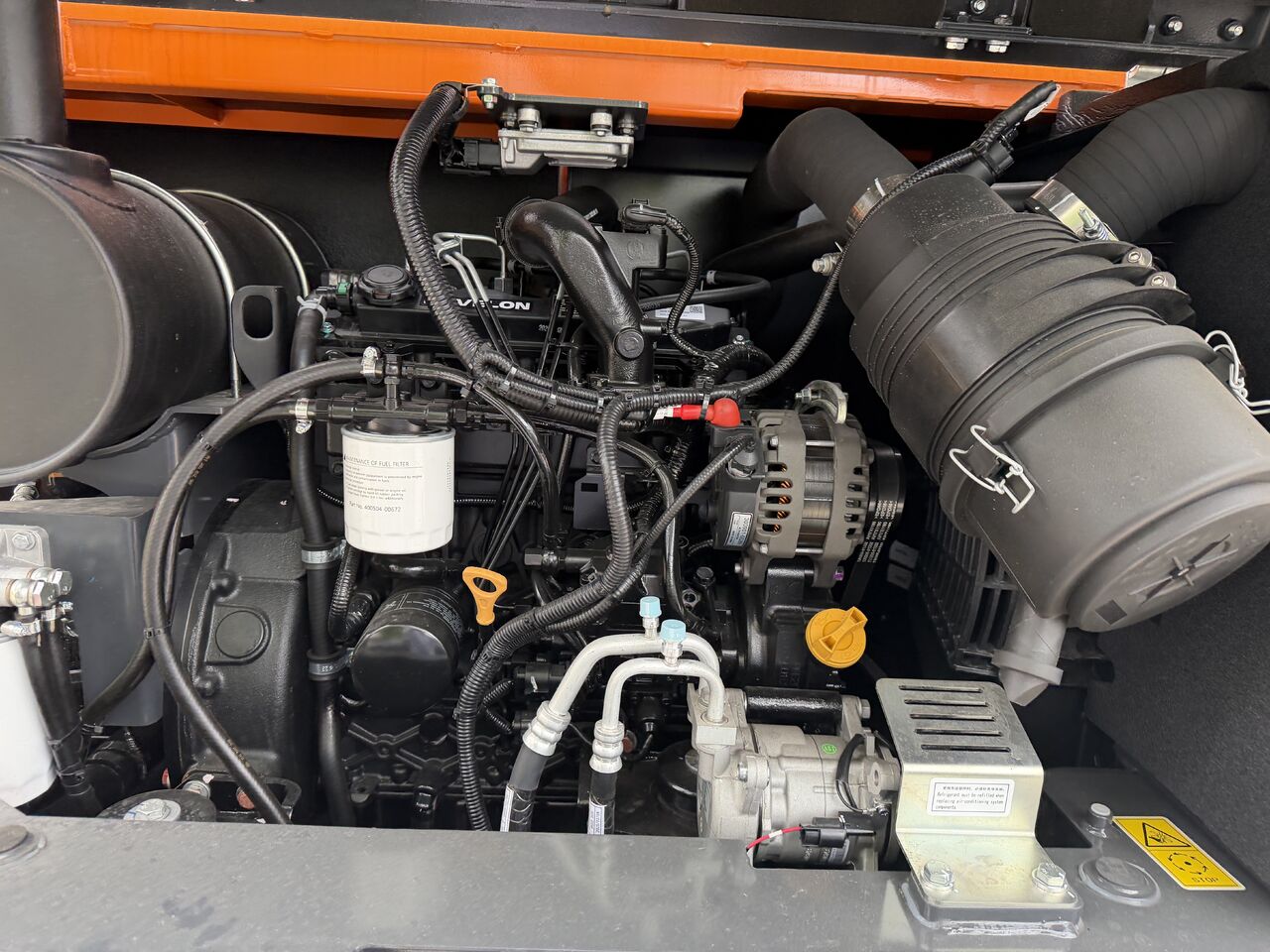2026 Develon DX60D-10 crawler excavator engine compartment view