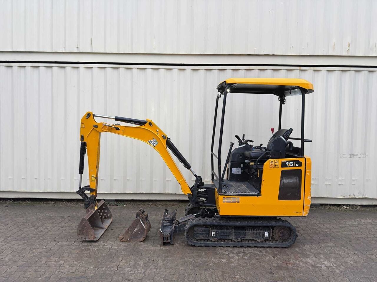 2022 JCB 16C-1 mini excavator, side view