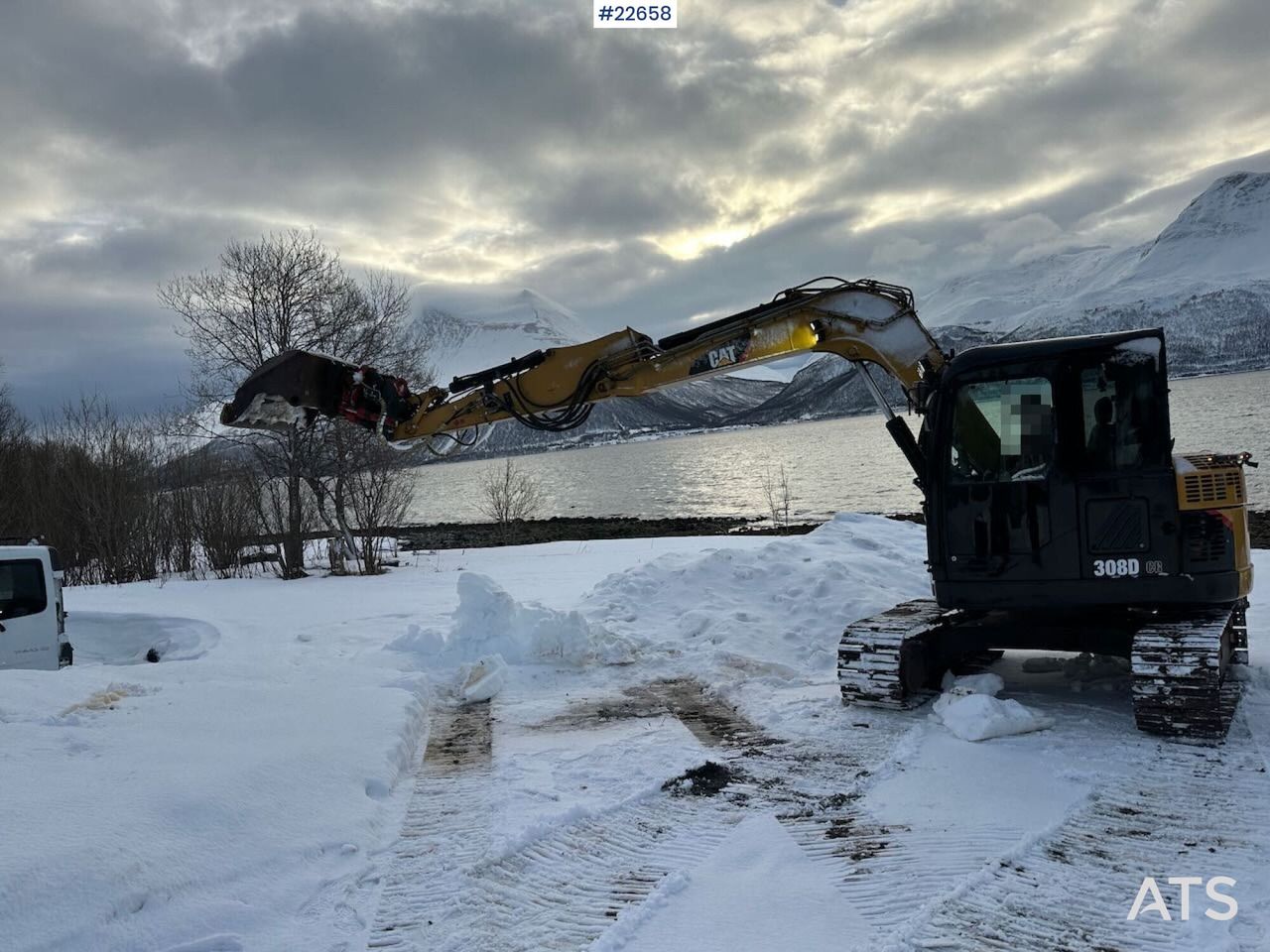 2010 Caterpillar 308D crawler excavator, side profile view