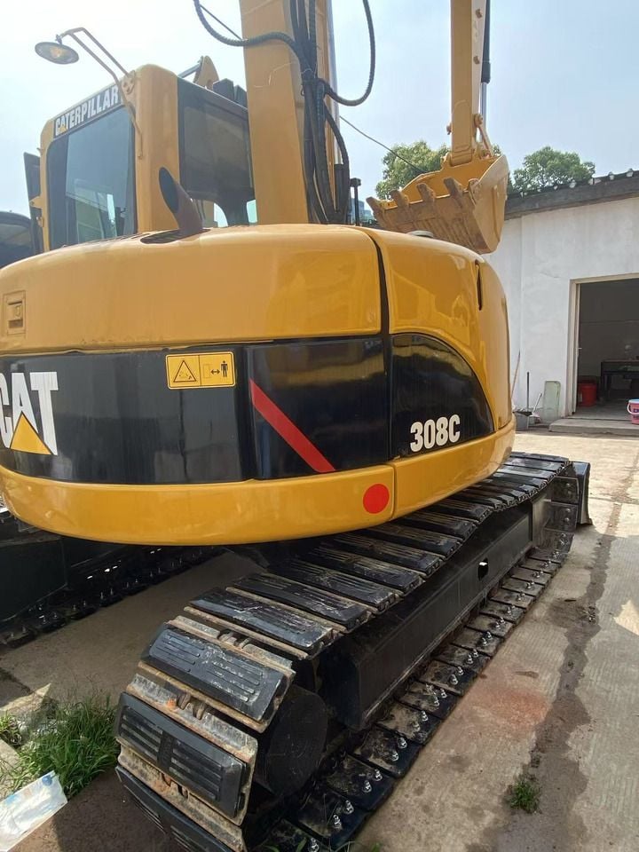 2021 Caterpillar 308C mini excavator rear three-quarter view