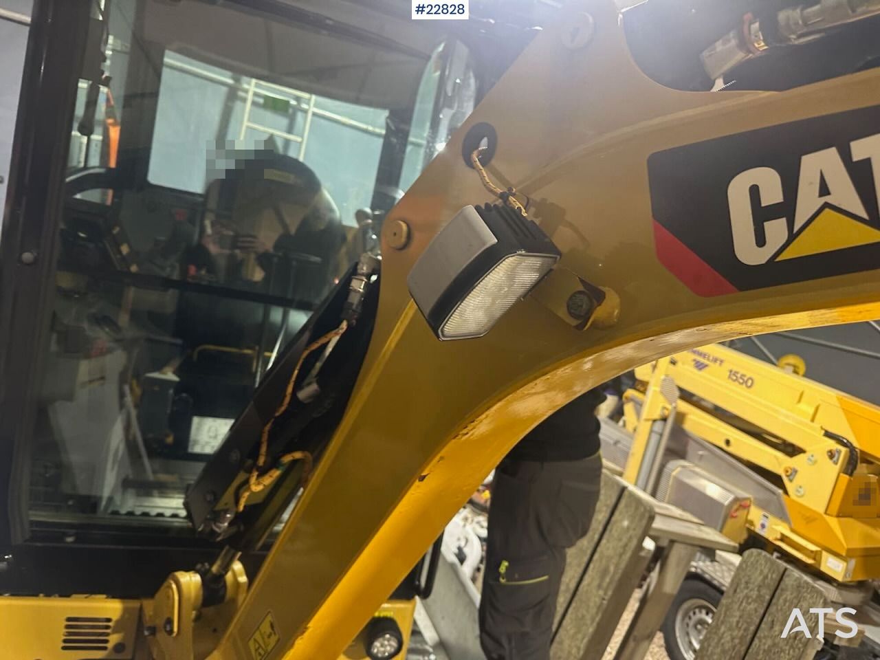 2019 Caterpillar 302CR mini excavator boom and cab detail