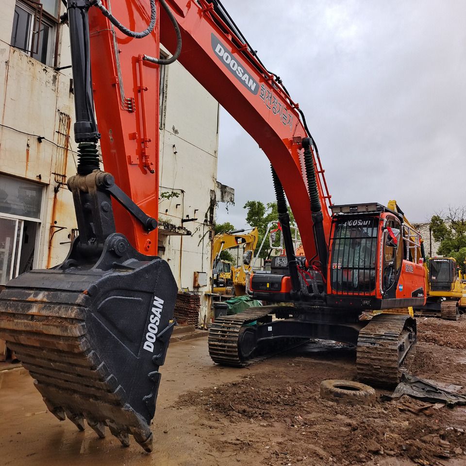 2024 Doosan DX340LC crawler excavator, front three-quarter view