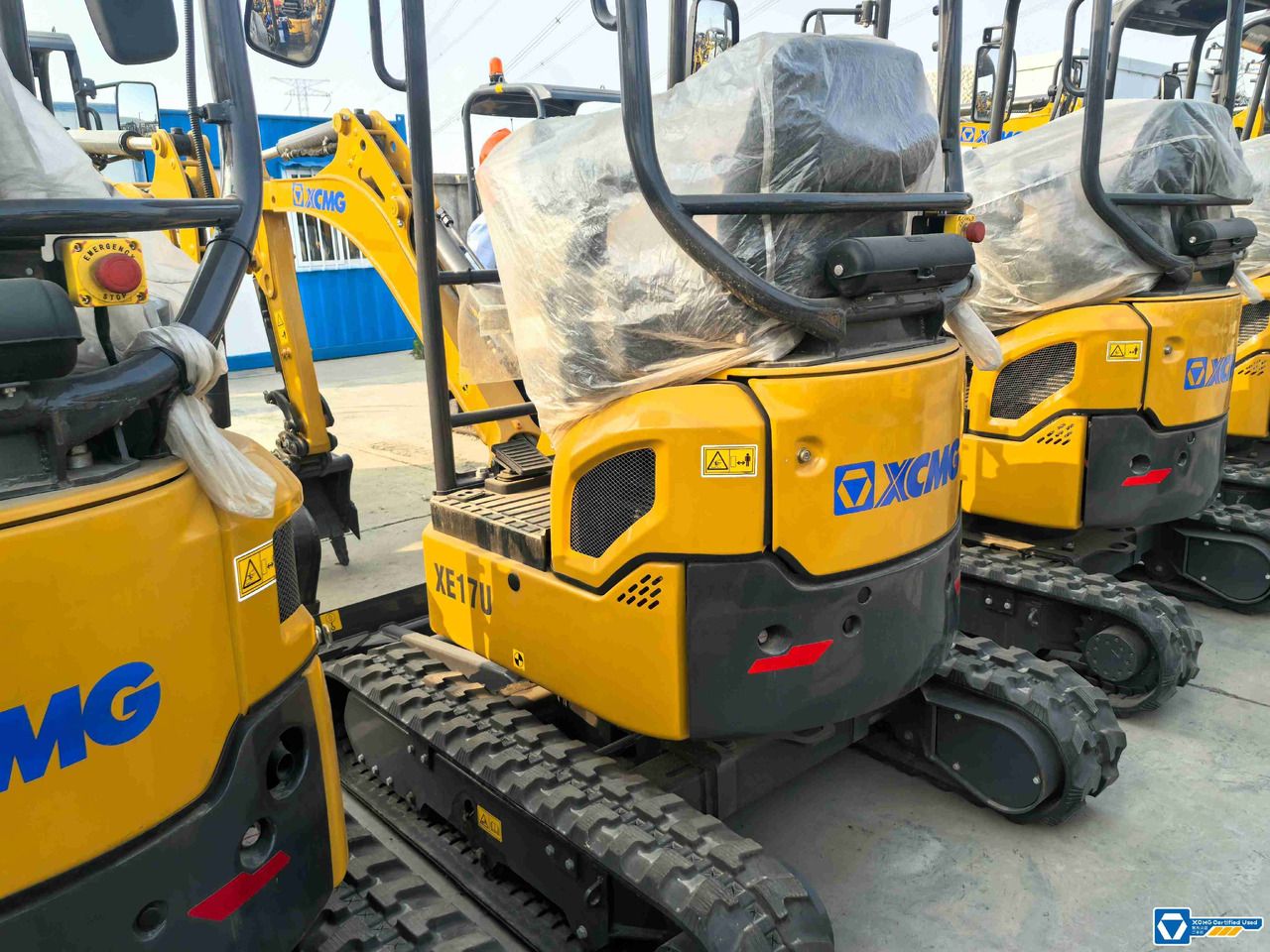 2022 XCMG XE17U Crawler Excavator with a clear view of the XE17U model marking on the side panel. 2022 XCMG XE17U Crawler Excavator with a clear view of the XE17U model marking on the side panel.