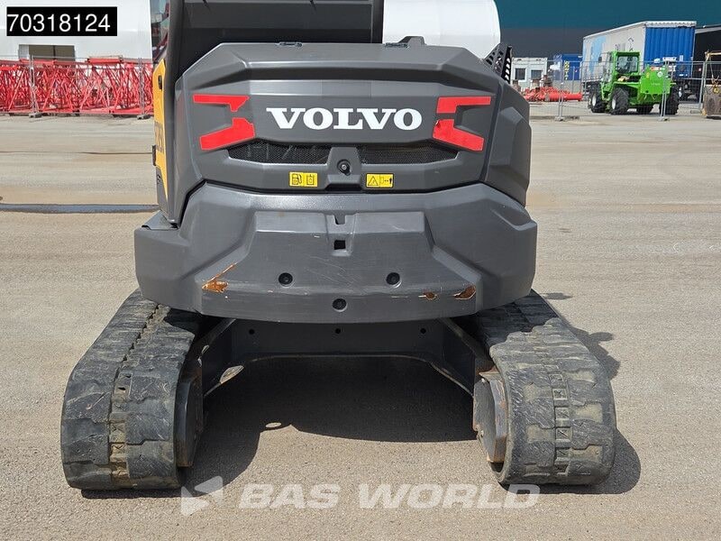 2022 Volvo ECR50F mini excavator, rear three-quarter view