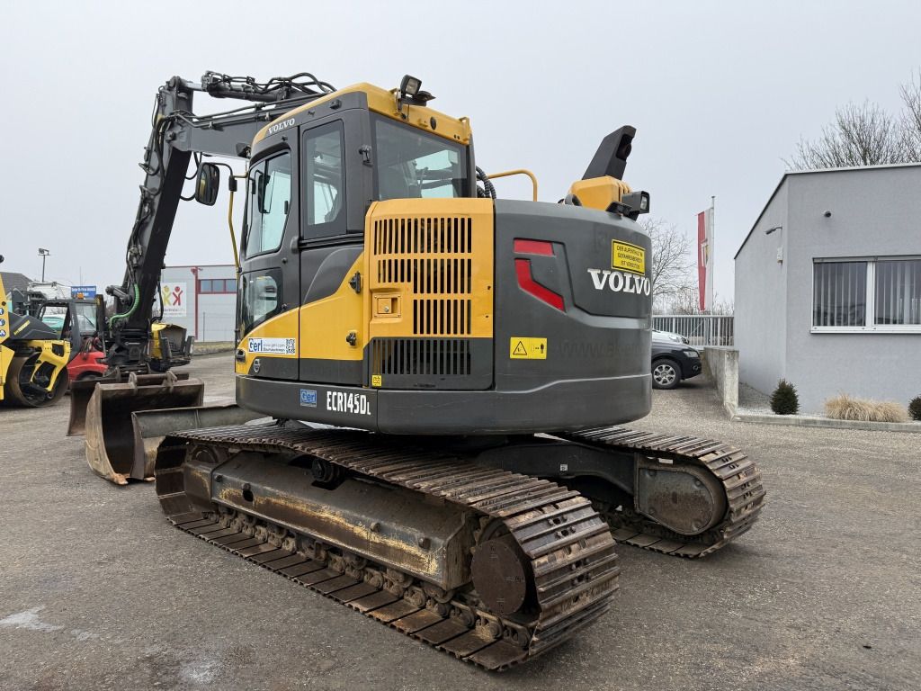 2013 Volvo ECR145DL crawler excavator, rear three-quarter view