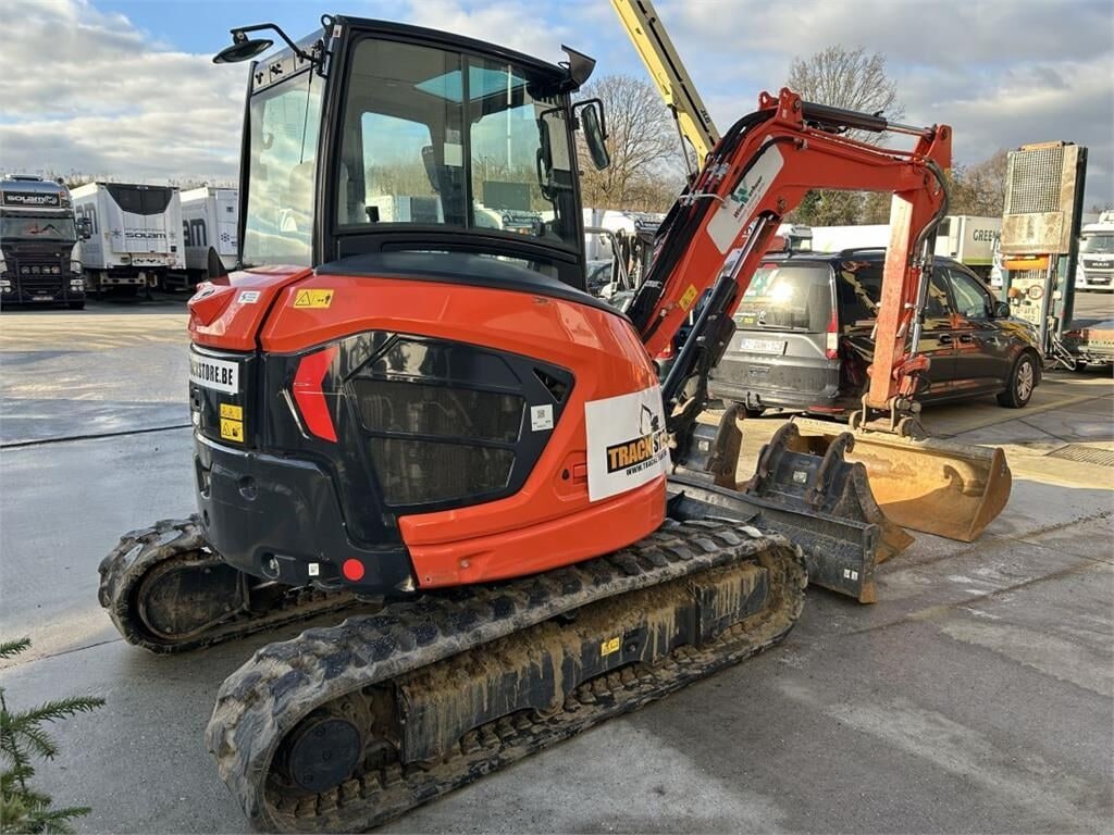 2023 Kubota U50-5 mini excavator, rear three-quarter view