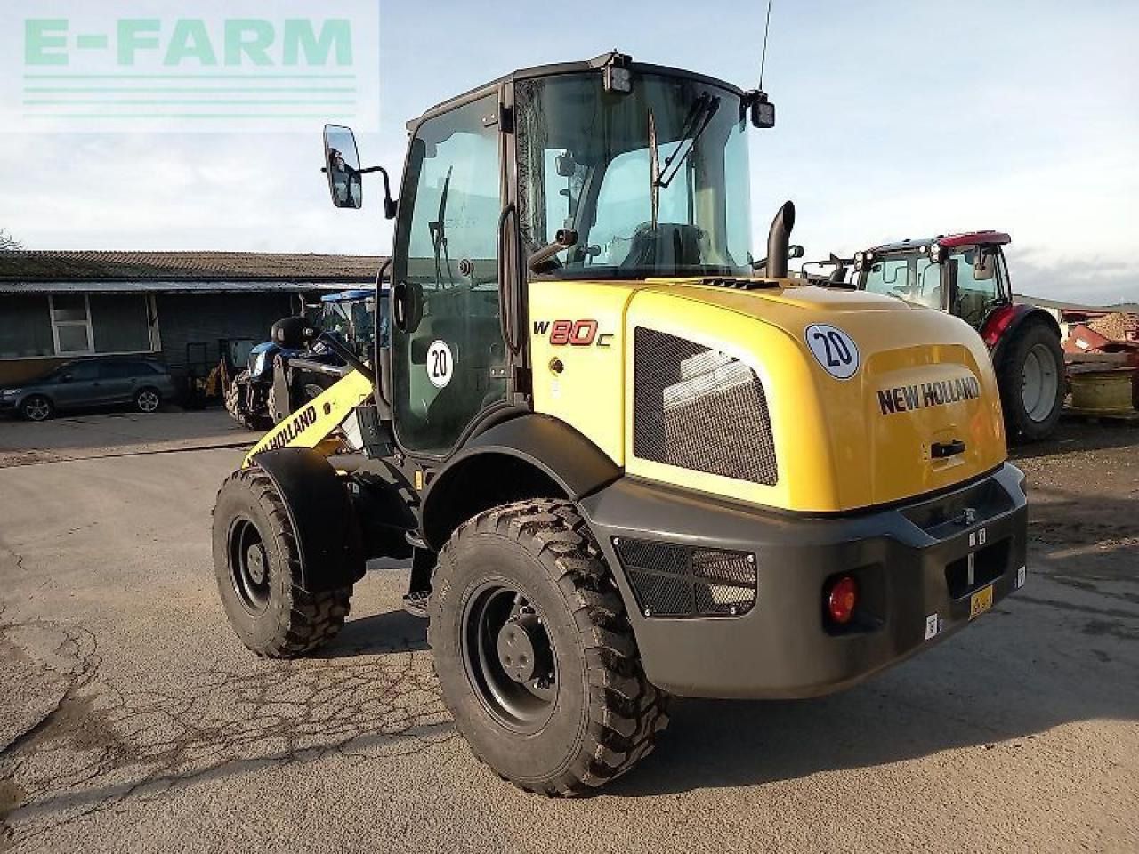 2023 New Holland W80C mini excavator, rear three-quarter view 2023 New Holland W80C mini excavator, rear three-quarter view