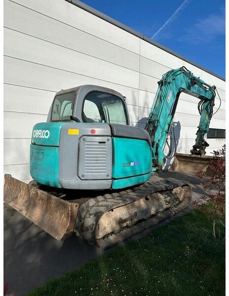 2002 Kobelco 80MSR mini excavator, rear three-quarter view