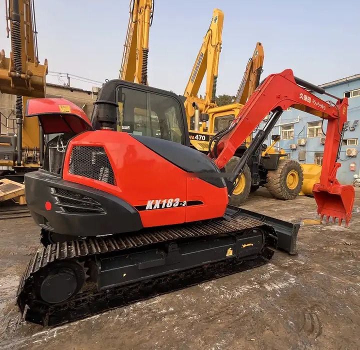 2018 Kubota KX183-3 crawler excavator, rear three-quarter view 2018 Kubota KX183-3 crawler excavator, rear three-quarter view