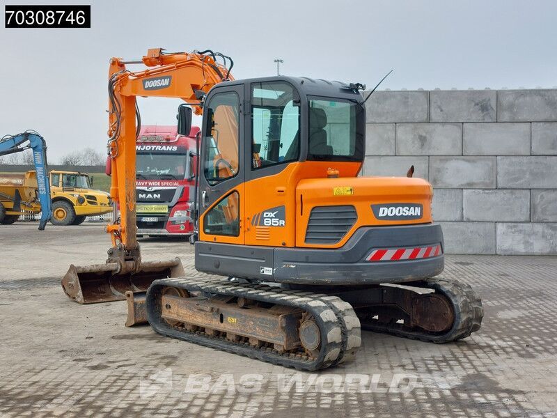 2021 Doosan DX85R-3 mini excavator, side view